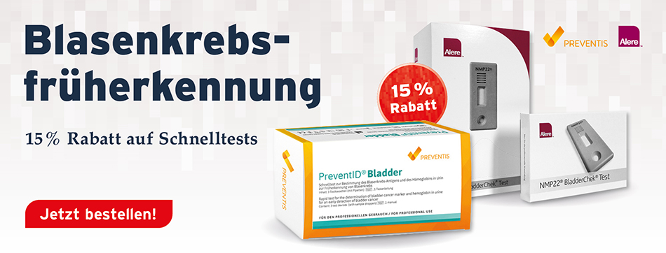 Blasenkrebsfueherkennung, Alere, Preventis, 15 % Rabatt auf Schnelltests